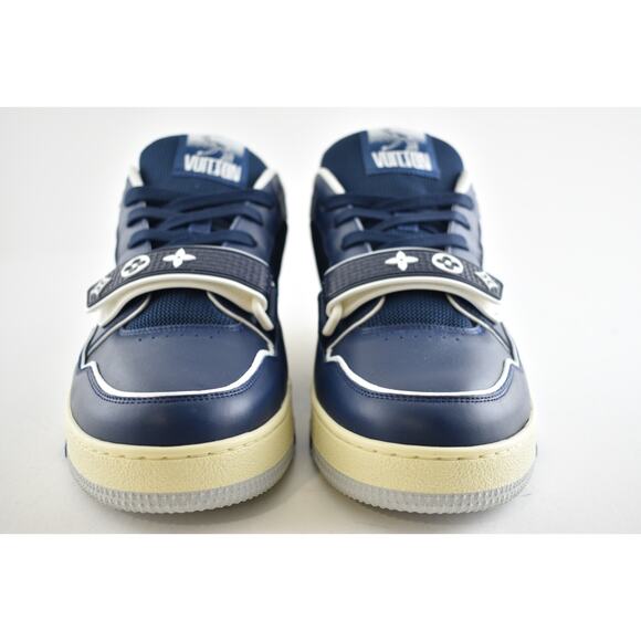 Louis Vuitton NYC Pop Up Exclusive Blue Low Top Trainer Sneaker LV 8 US 9 9.5 - Picture 5 of 12